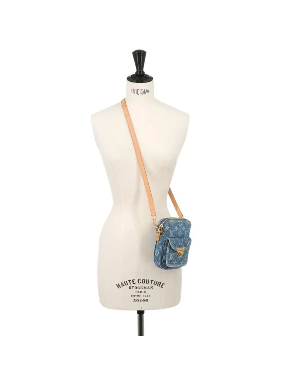 Louis Vuitton LV Remix Pochette Fairfax Shoulder Bag Monogram Denim Blue